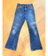 Vintage USA 646 Talon 42 Zipper Orange Tab 70's Bell Bottom Denim Jeans K - 29" x 30"