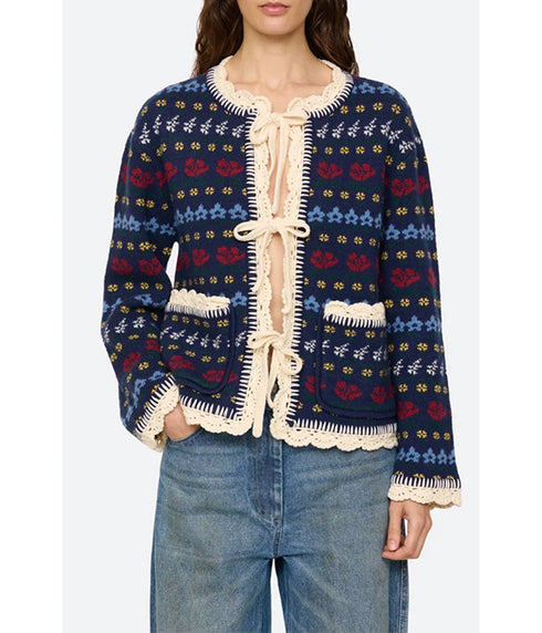 Preston Tie Front Cardigan - Multi