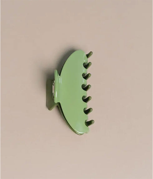 Hair Claw Clip 4" - Two Tone Green