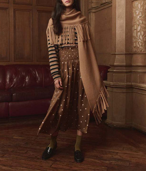 The Canary Skirt - Copper Bubble Dot