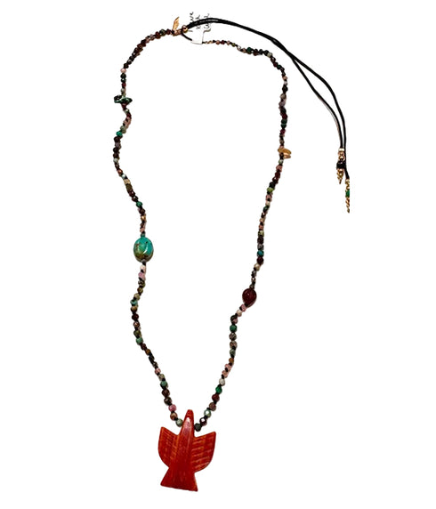 Epure Bird Necklace Coral