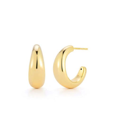 Jumbo Dome Hoop Earrings - 14K Yellow Gold