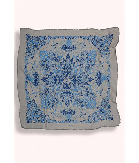 Bandana Wool Silk - Blue Stone