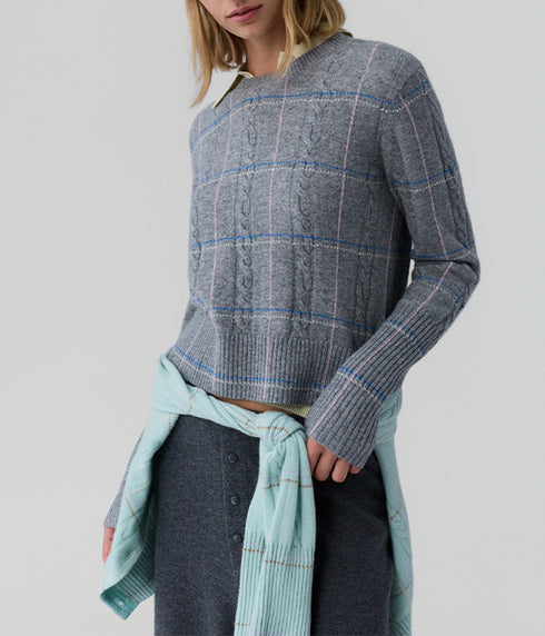 The Shrunken Check Crew - Heather Grey Combo