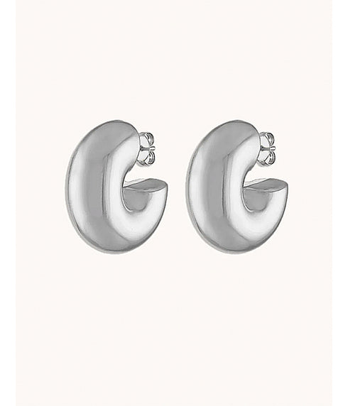 Chubby Hoops Sterling Silver
