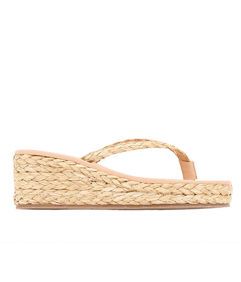Etheria Low Wedge Sandal - Natural