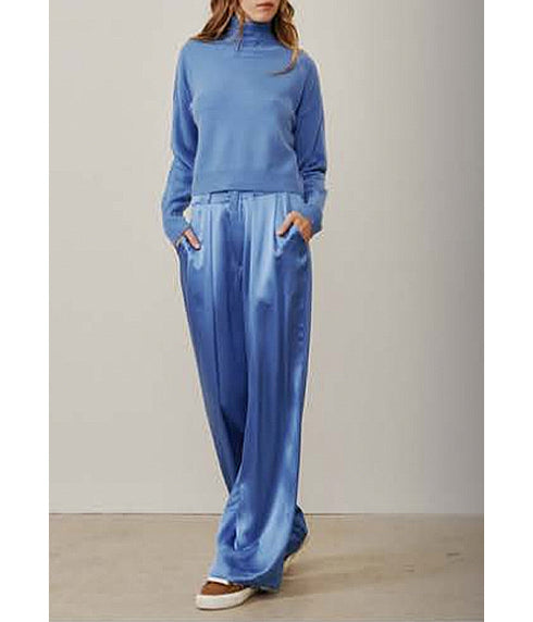 Sable Turtleneck Sweater - Coastal Blue
