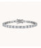 Crystal Oval Tennis Bracelet - Sterling Silver