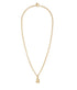 The Puffy "a" Initial Necklace - Gold