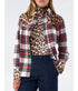Western Shirt - Mix Red Green Ecru Tartan