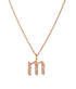 Alphabet Pendant with Diamonds - Yellow or Rose Gold