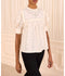 Una Short Sleeve Cotton Top - Pearled Ivory