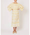 Ribbon Caftan Dress - Yellow Watercolor