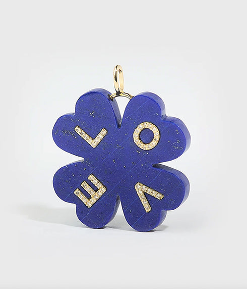Clover Love Pendant - Lapis