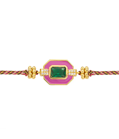 Art Deco Bracelet - Fuchsia