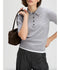 The Refined Short Sleeve Polo - Heather Grey