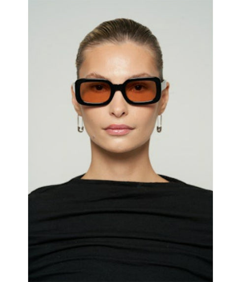 Lexi Sunglasses - Gloss Black w/ Brown Lens