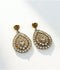 White Topaz and Diamond Earrings