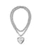 The Puffy Heart Necklace - Silver