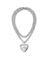 The Puffy Heart Necklace - Silver