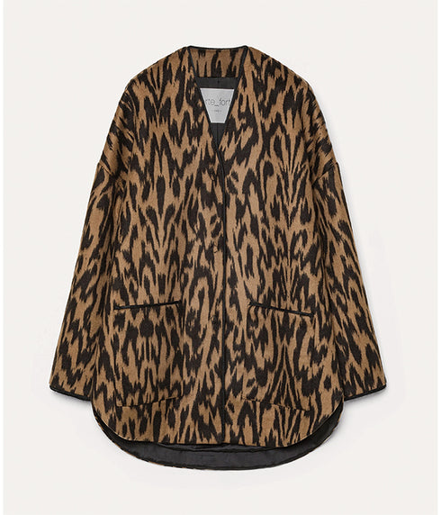 Jacket in "Moirè" Effect Cloth - Antique Gold