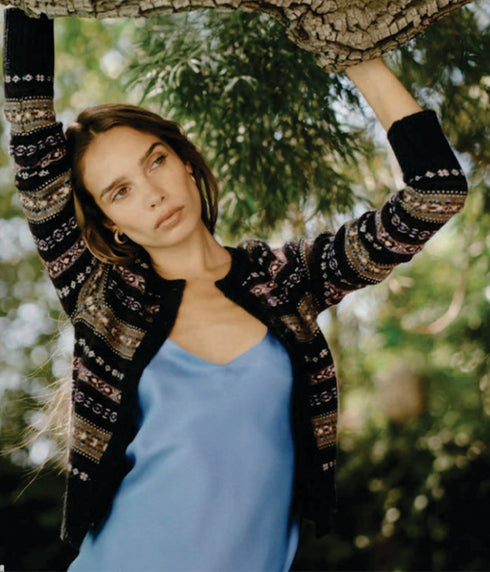 Aline Cardigan - Asphalt Heather Multi