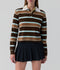 Cropped Striped Rugby - Chestnut Combo