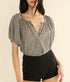 June Top - Noir La Maddalena Gingham