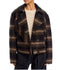 Galeane Wool Blend Coat - Black/Khaki