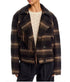 Galeane Wool Blend Coat - Black/Khaki