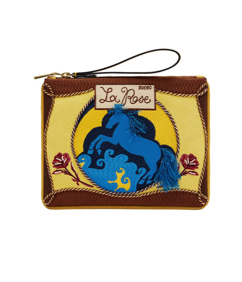 Ace Horse Embellished Clutch