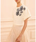 Cove Top with Embroidery - Creme