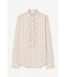 Ruched Striped Shirt - Rose