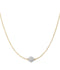 Diamond Single Orb Necklace - Yellow Gold