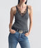 Aronia Silk Tank - Dark Grey Melange
