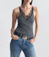 Aronia Silk Tank - Dark Grey Melange