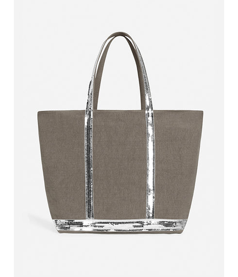 Cabas Large Linen Tote - Calcaire