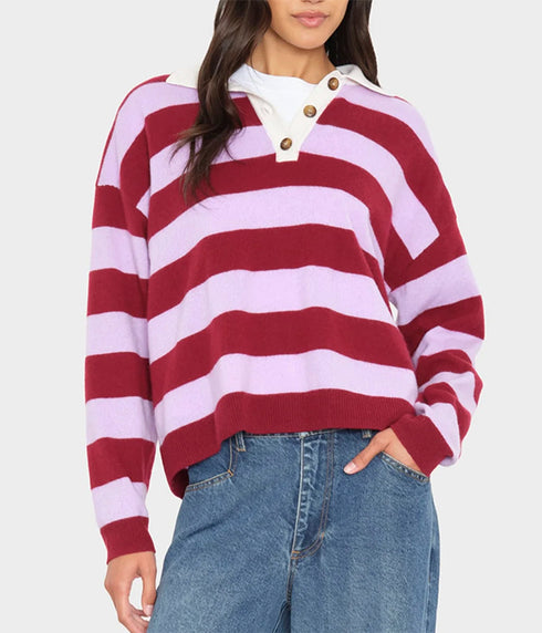 Braxton Sweater - Garnet Petal