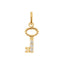 Key Diamond Pendant - Yellow Gold