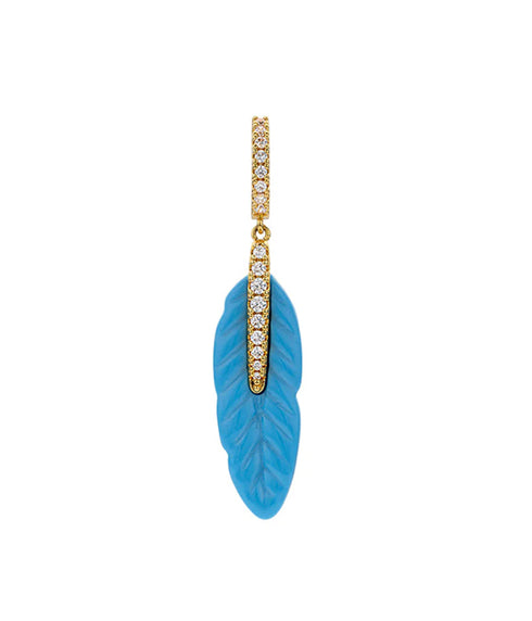Turquoise Plume Earring