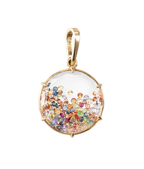 Rainbow Shaker Charm - Yellow Gold