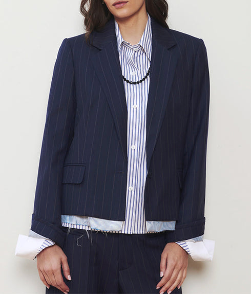 The Hutton Blazer - Blue Stripe