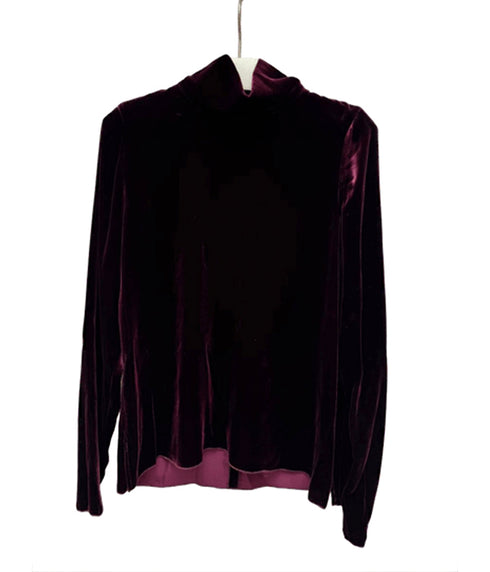 Velvet Chic Turtleneck - Bordeaux