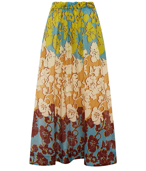 Splice Midi Skirt - Floral Multi