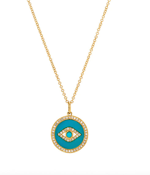 Turquoise Evil Eye Necklace