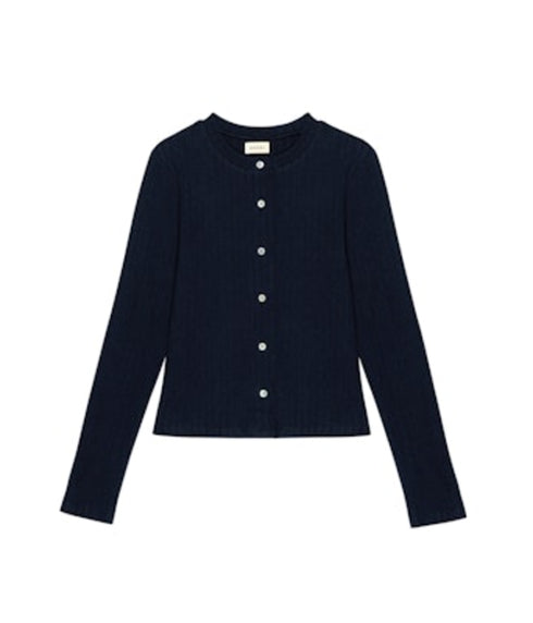 The Sweater Rib Cardigan - Navy