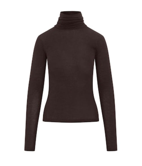 The Cashmere Turtleneck - Chocolate