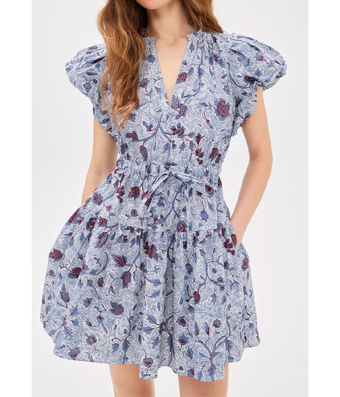 Izel Cotton Midi Dress - Gardenia