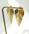 Gold Infused Brass Flexible Heart Earrings