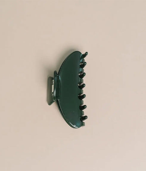 Hair Claw Clip 4" - Dark Green
